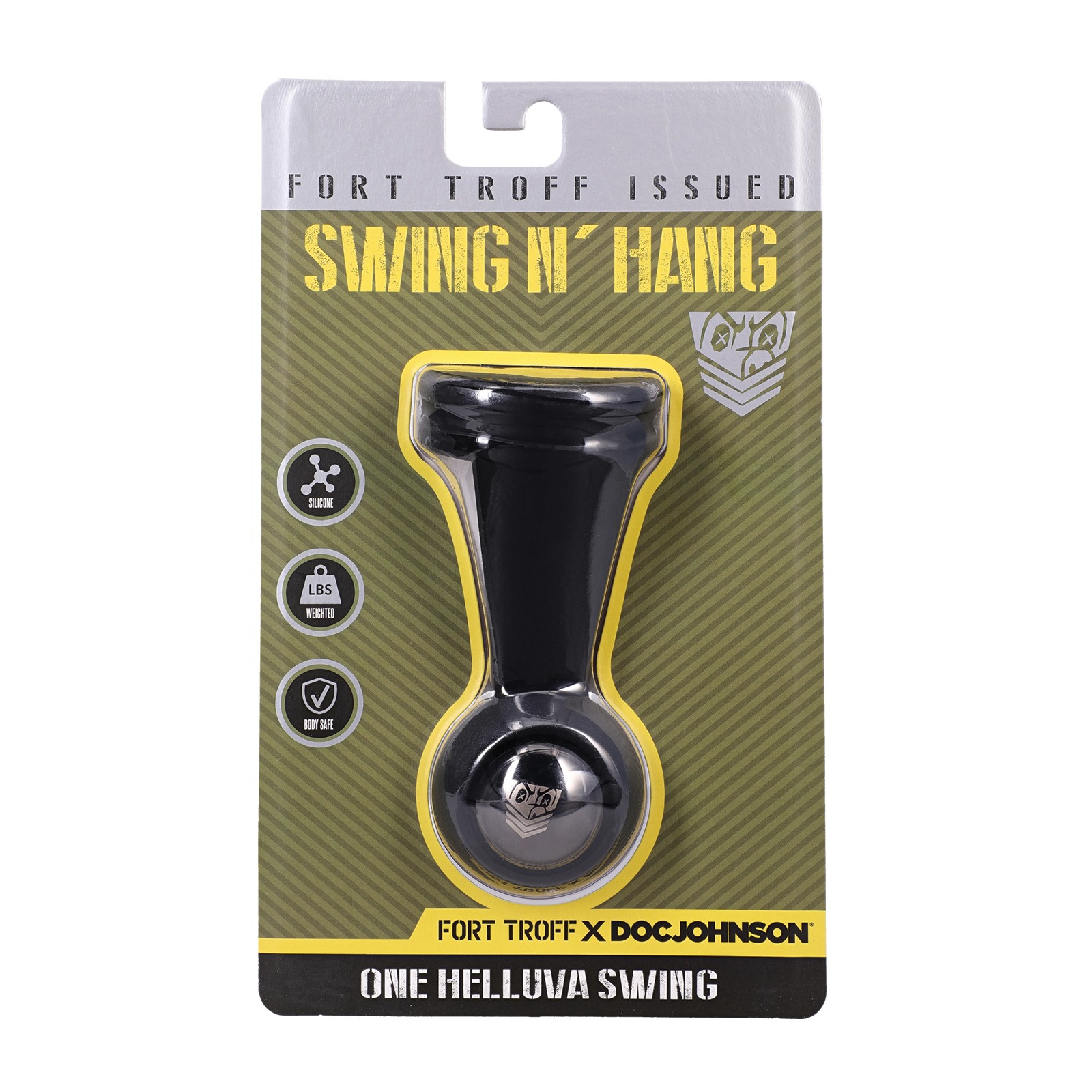 Fort Troff Swing N' Hang Estirador de Testículos de Silicona Negro